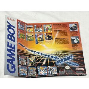 Nintendo (Get The) Power/GameBoy Promotional Mini-Poster - DMG-USA-3 INSERT ONLY